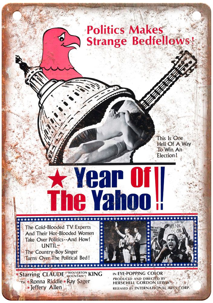 Year Of The Yahoo Vintage Movie Poster Old Retro Look Metal Sign