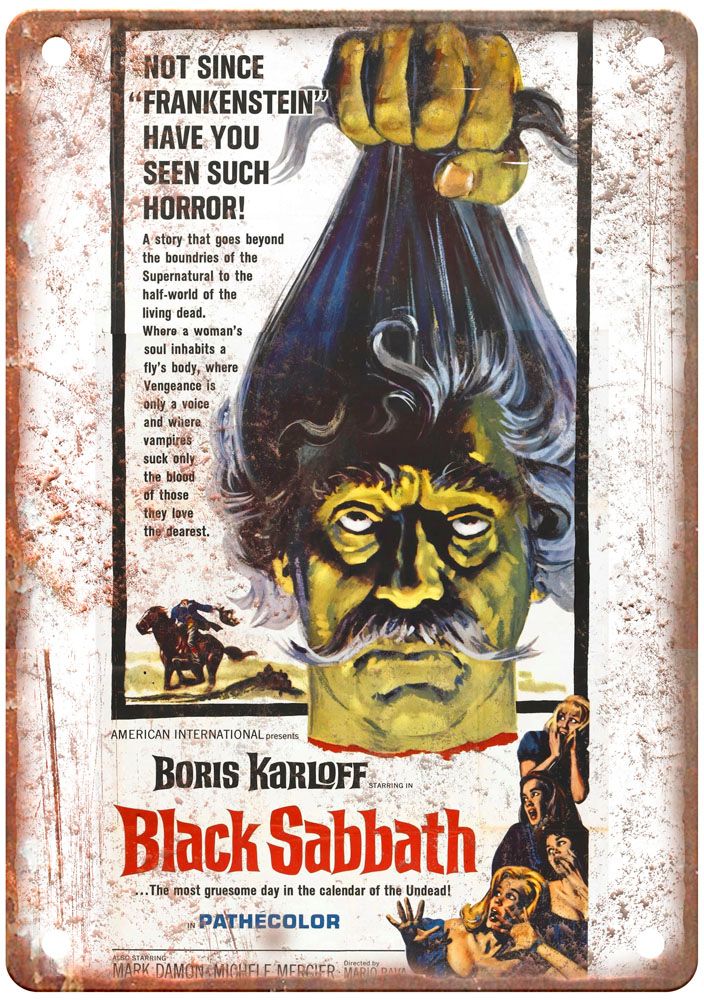 Black Sabbath Vintage Movie Poster Old Retro Look Metal Sign