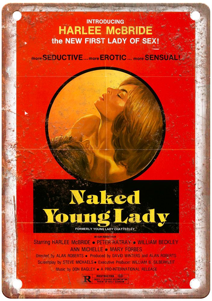 Young Lady Chatteley Vintage Movie Poster Old Retro Look Metal Sign