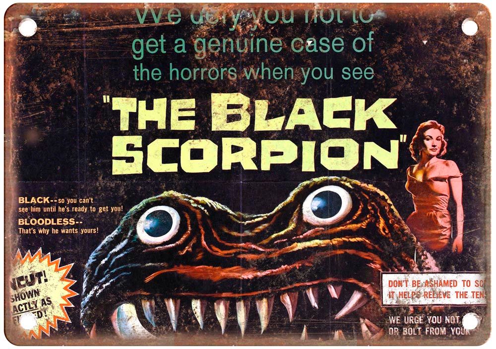 Black Scorpion Vintage Movie Poster Old Retro Look Metal Sign