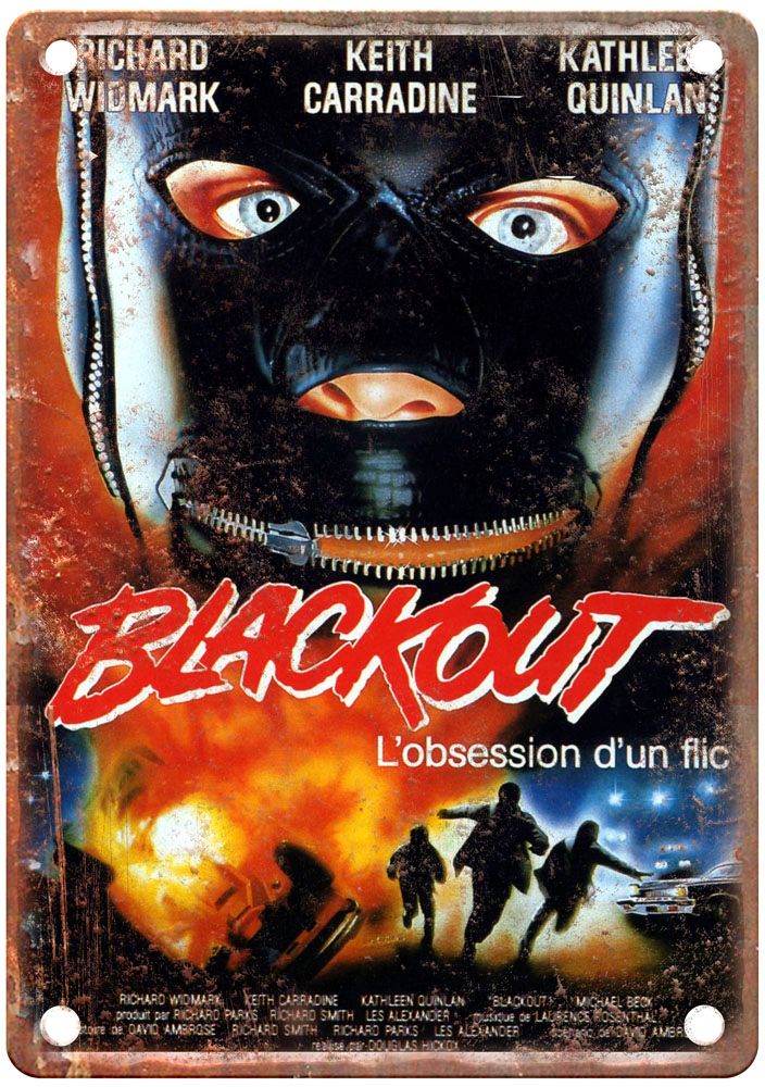 Blackout Vintage Movie Poster Old Retro Look Metal Sign