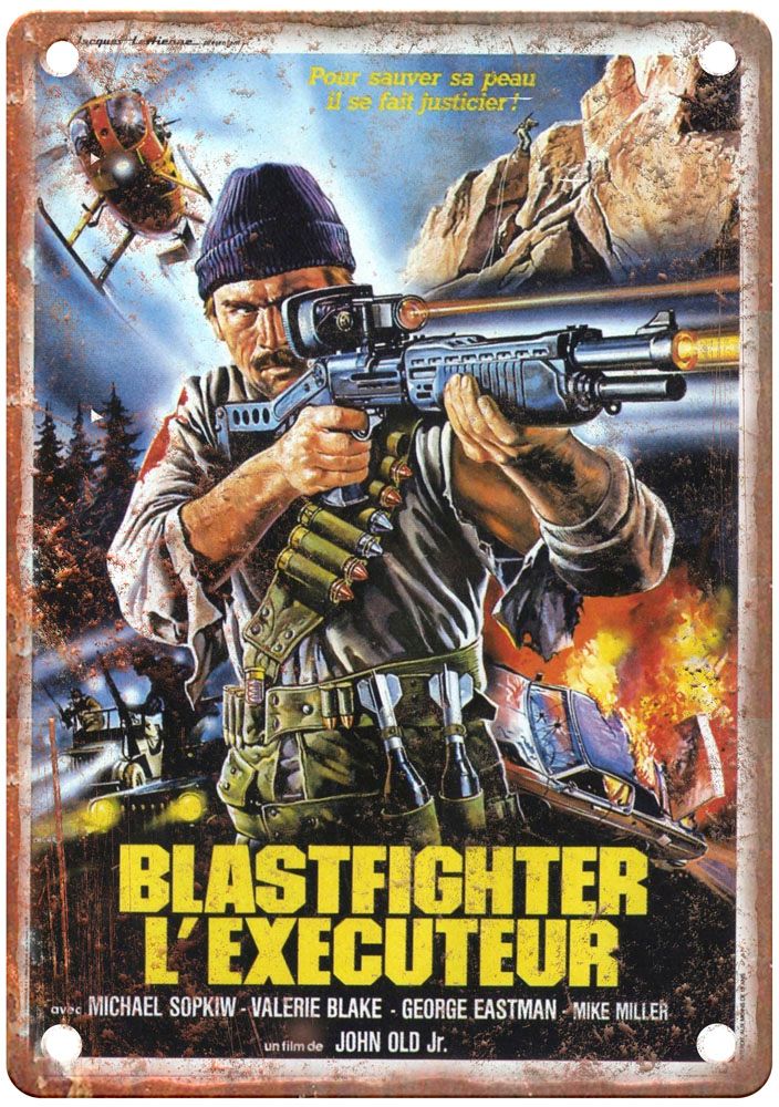 Blastfighter Vintage Movie Poster Old Retro Look Metal Sign