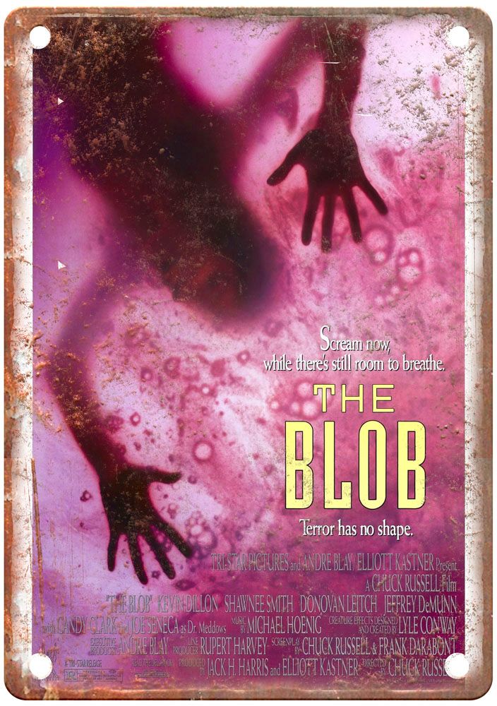 Blob 1988 Vintage Movie Poster Old Retro Look Metal Sign