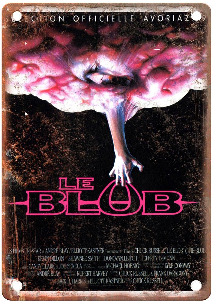 Blob 1988 Vintage Movie Poster Old Retro Look Metal Sign