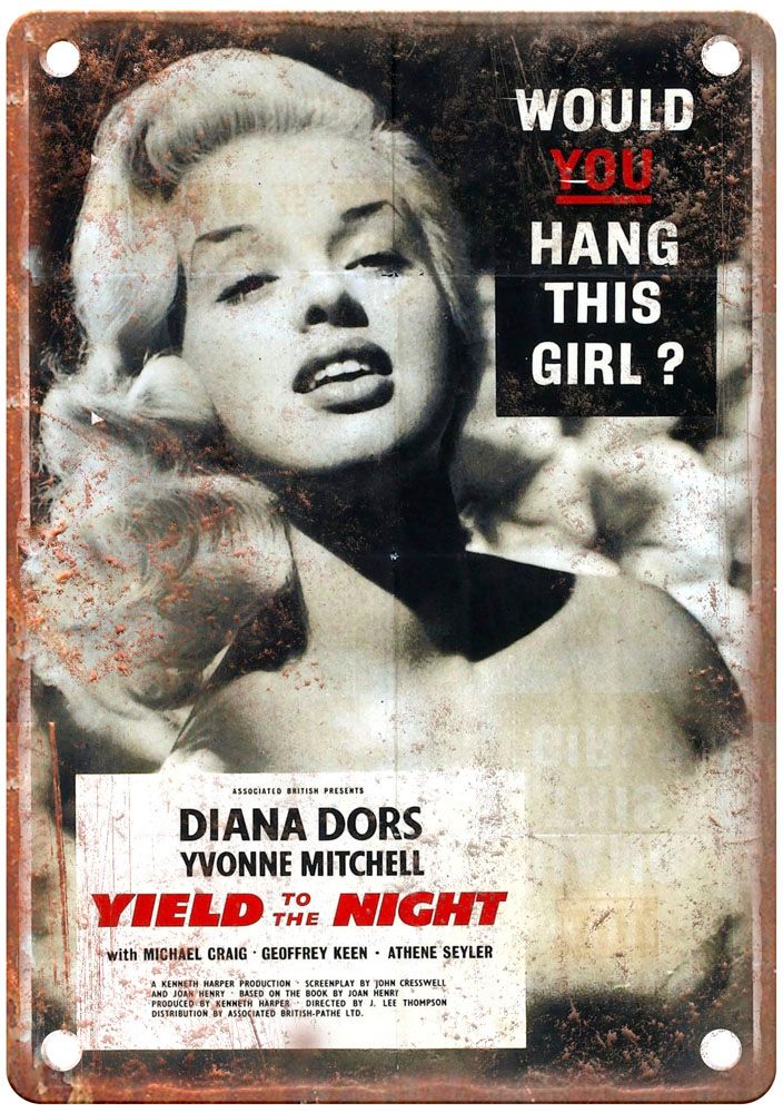 Blonde Sinner Vintage Movie Poster Old Retro Look Metal Sign