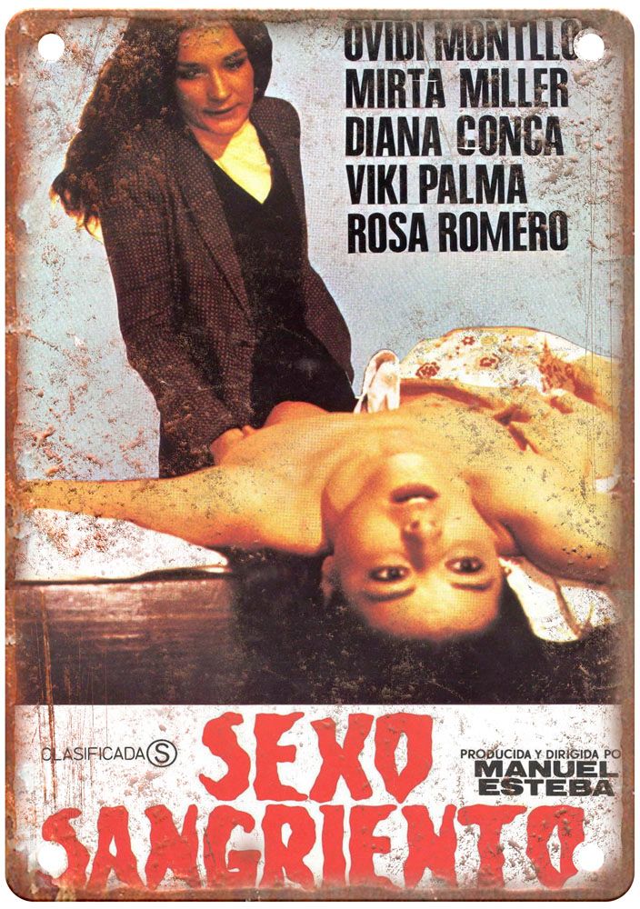 Bloody Sex 1981 Vintage Movie Poster Old Retro Look Metal Sign