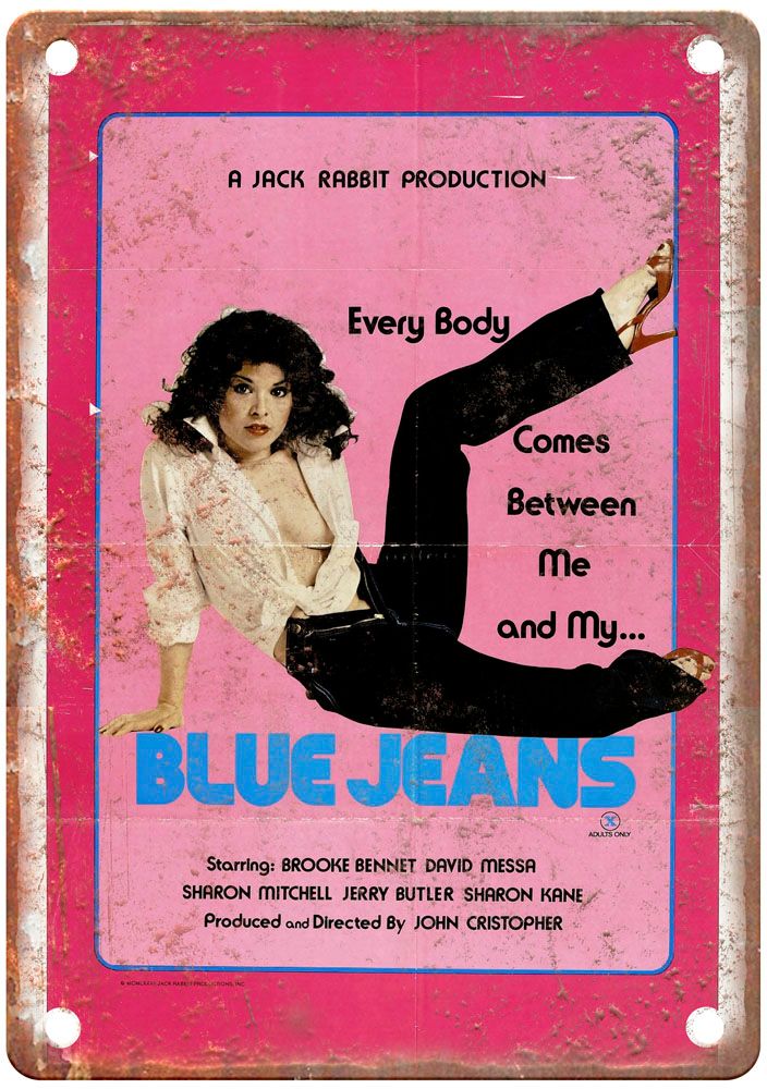 Blue Jeans Vintage Movie Poster Old Retro Look Metal Sign