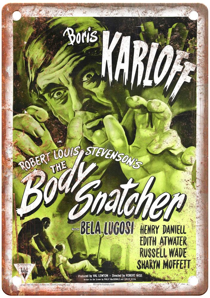 Body Snatcher Vintage Movie Poster Old Retro Look Metal Sign