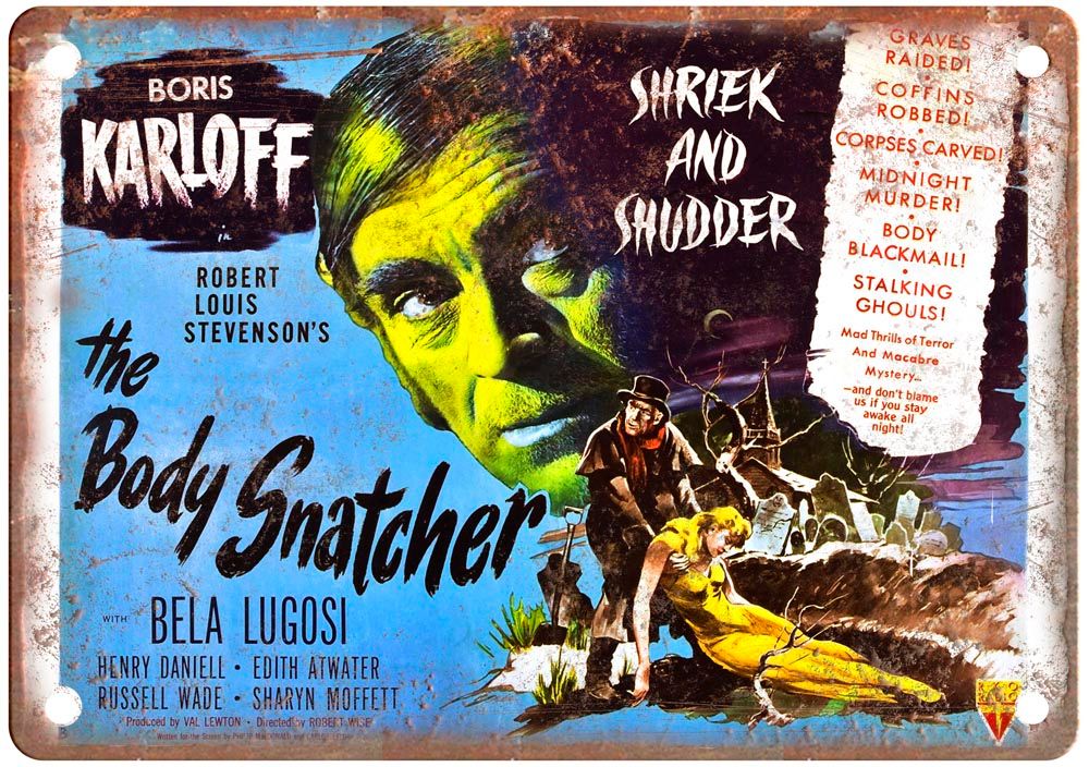 Body Snatcher Vintage Movie Poster Old Retro Look Metal Sign