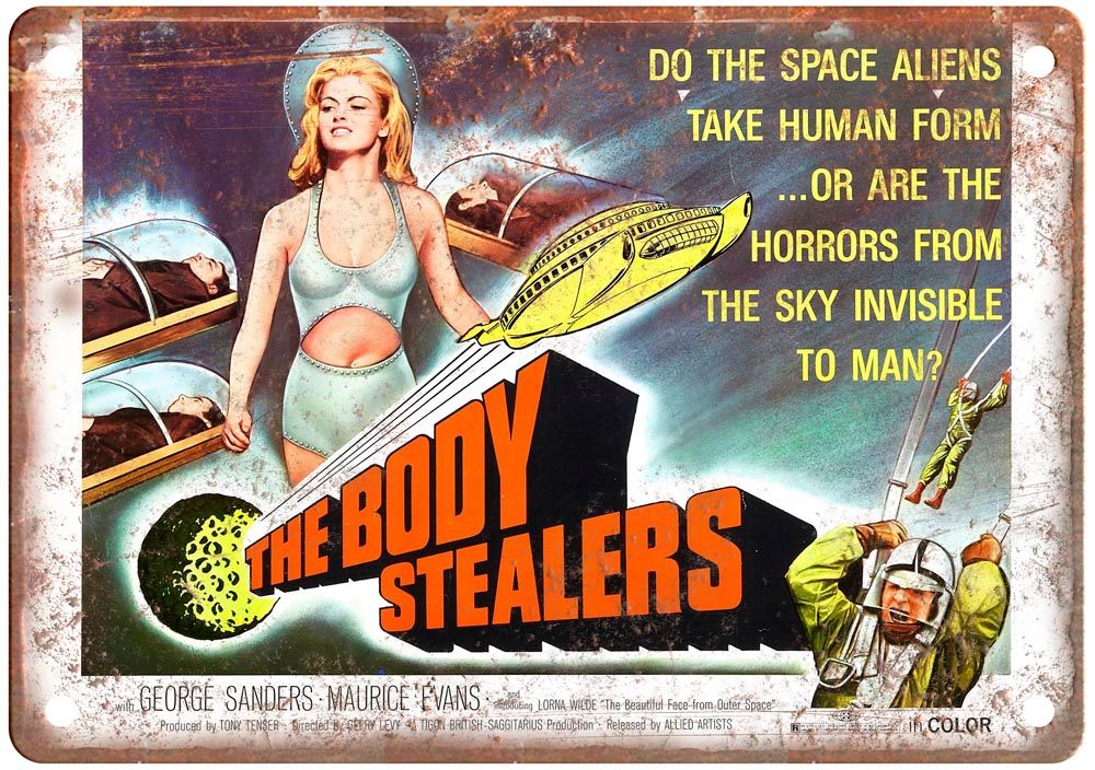 Body Stealers Vintage Movie Poster Old Retro Look Metal Sign