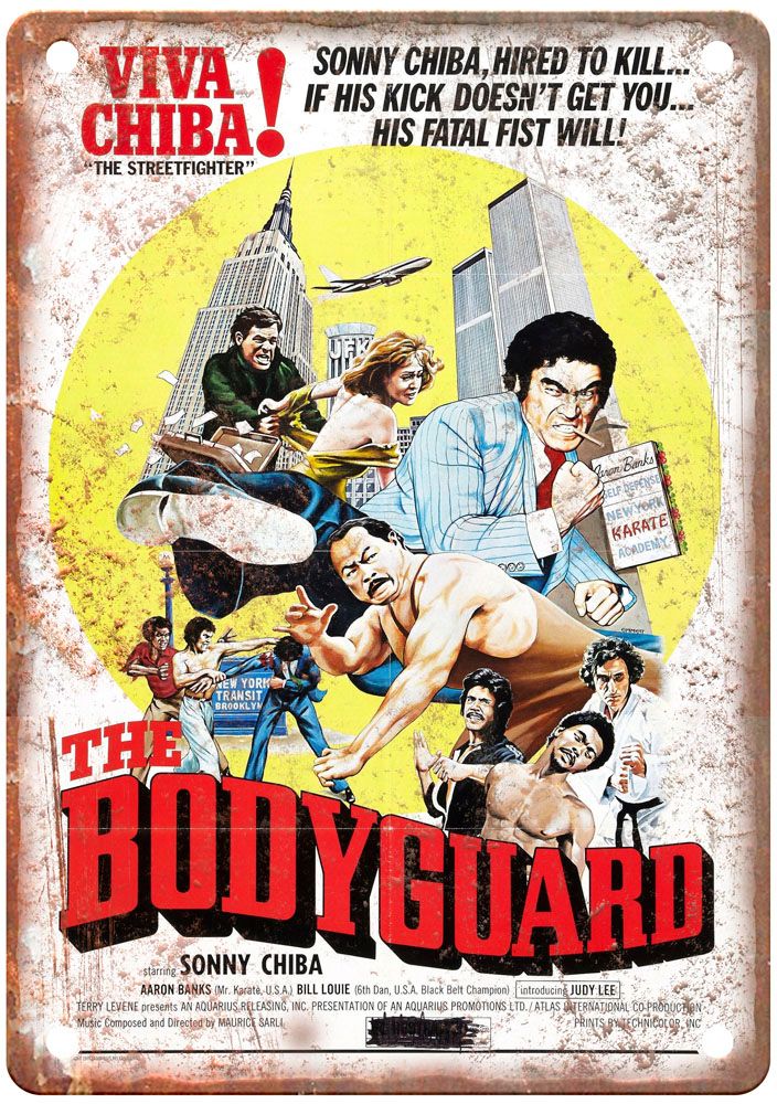 Bodyguard 1976 Vintage Movie Poster Old Retro Look Metal Sign