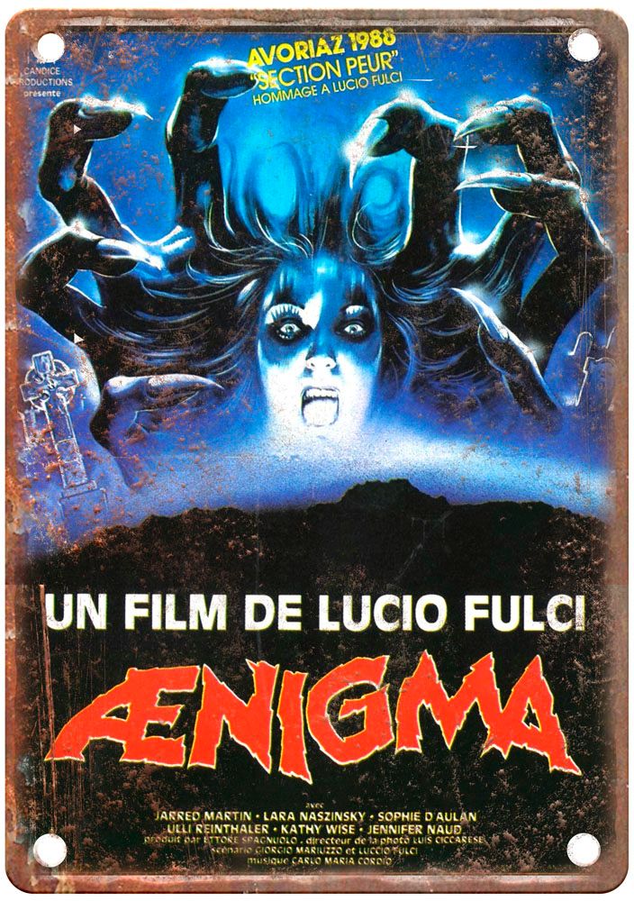 Aenigma Vintage Movie Poster Old Retro Look Metal Sign