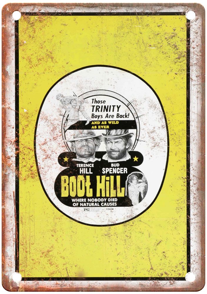 Boot Hill Vintage Movie Poster Old Retro Look Metal Sign