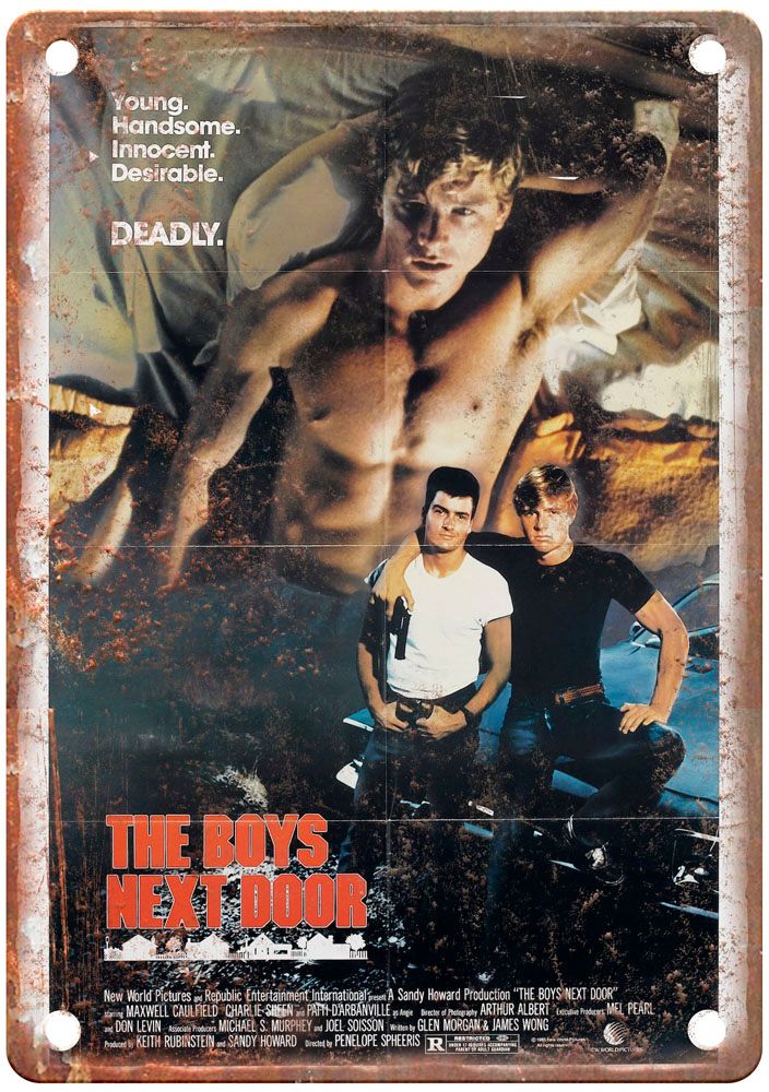 Boys Next Door Vintage Movie Poster Old Retro Look Metal Sign