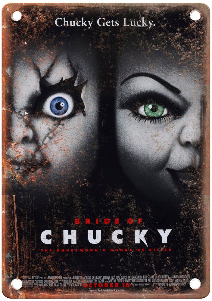 Bride Of Chucky Vintage Movie Poster Old Retro Look Metal Sign