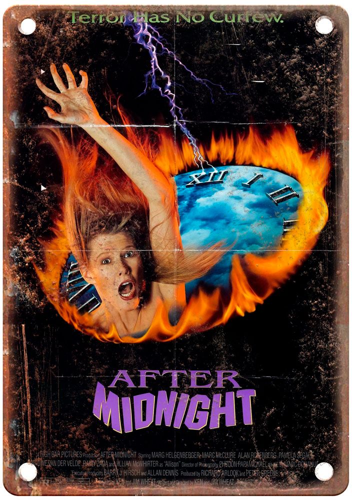 After Midnight Vintage Movie Poster Old Retro Look Metal Sign