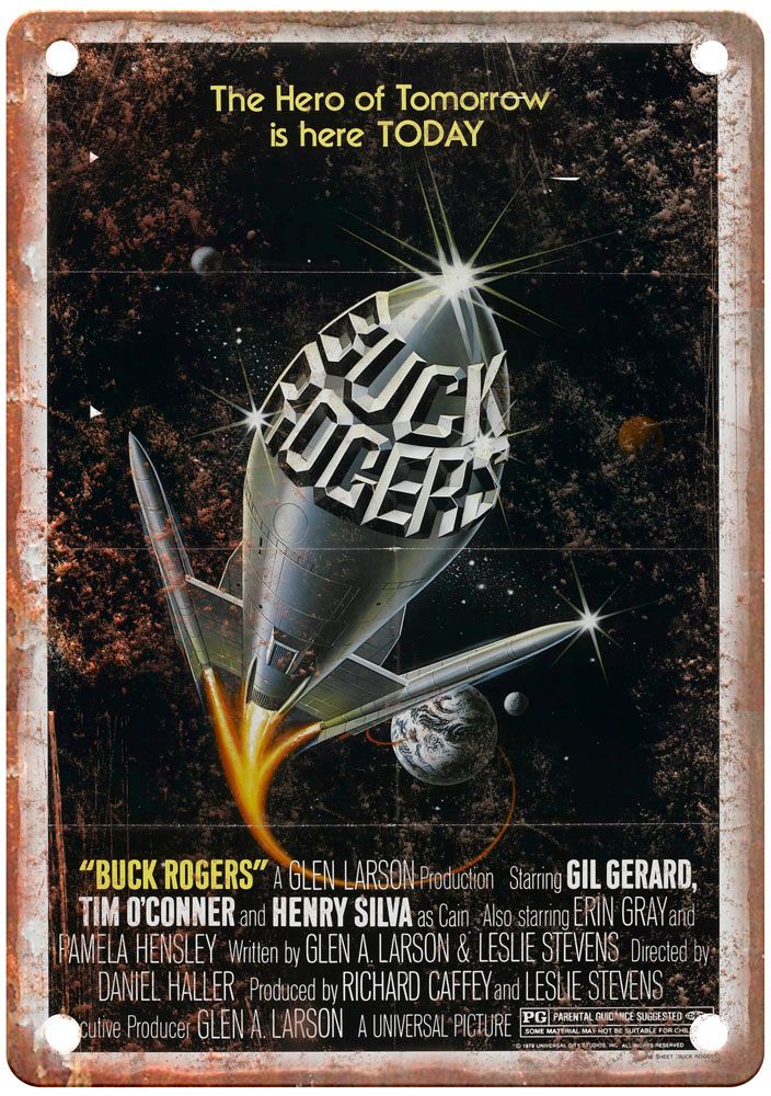 Buck Rogers In The 25th Century Vintage Movie Poster Old Retro Look Metal Sign