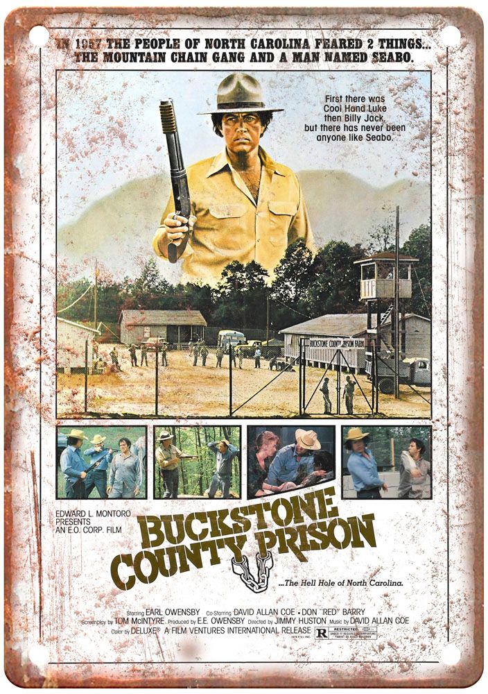 Buckstone County Prison Vintage Movie Poster Old Retro Look Metal Sign