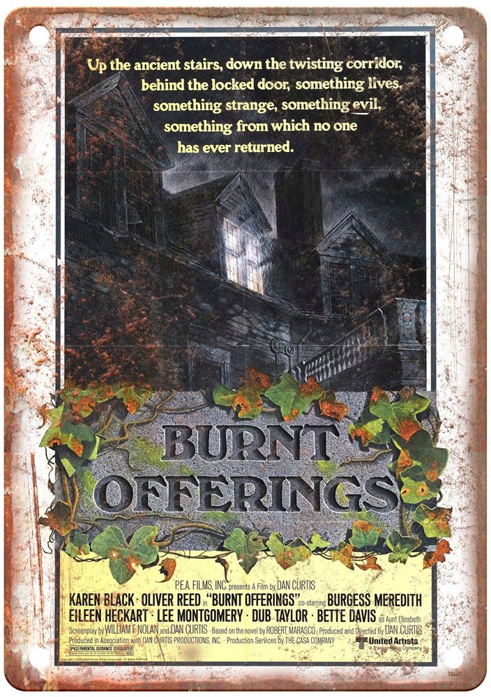 Burnt Offerings Vintage Movie Poster Old Retro Look Metal Sign