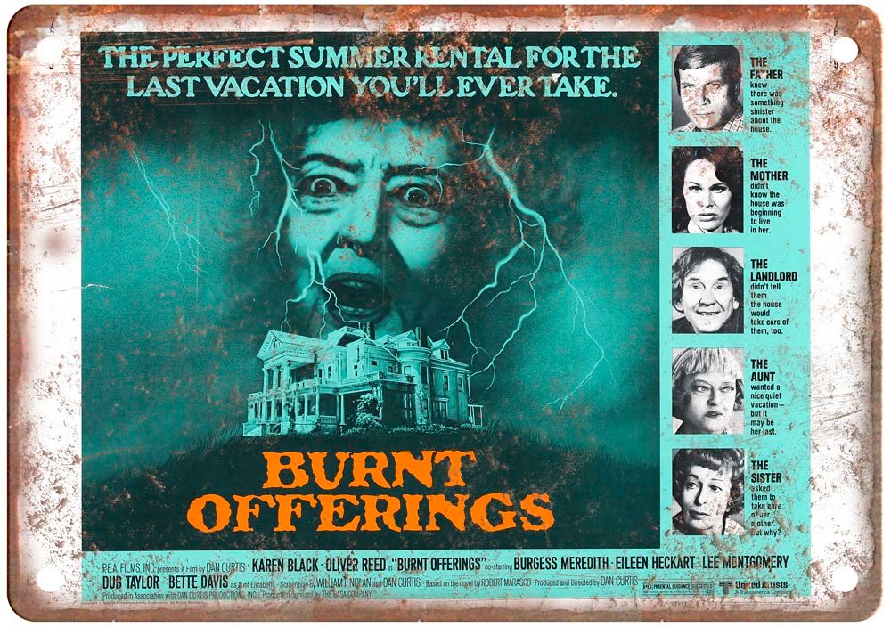 Burnt Offerings Vintage Movie Poster Old Retro Look Metal Sign