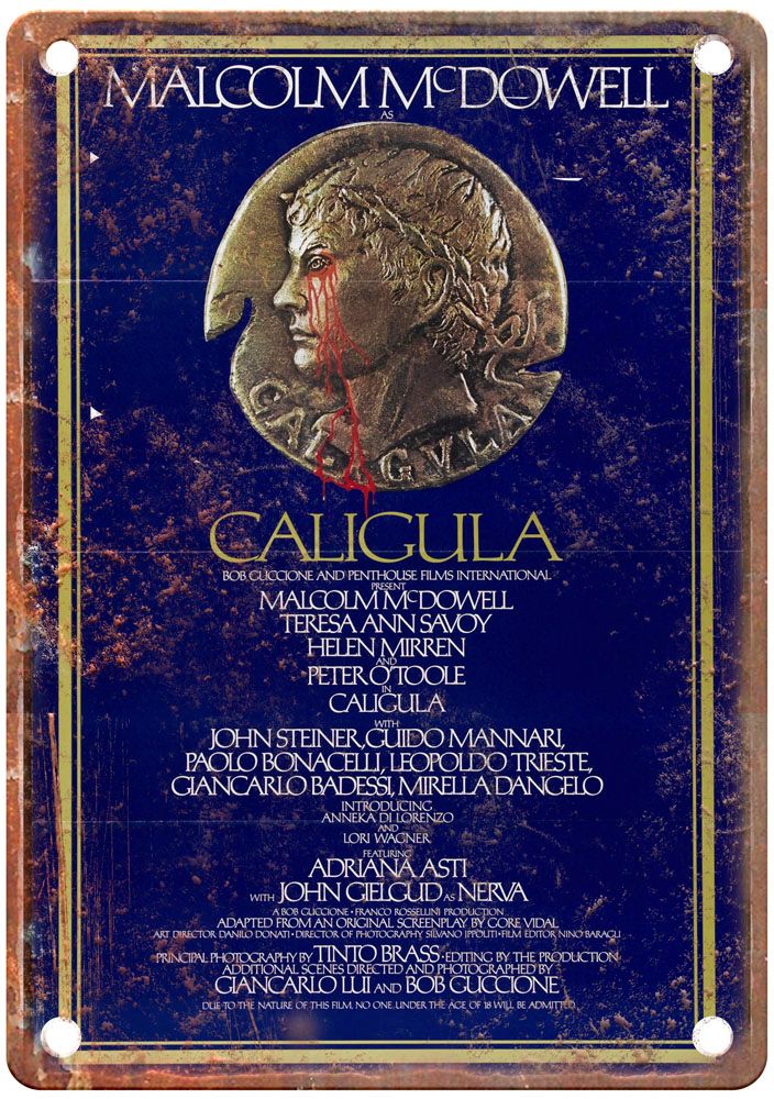 Caligula Vintage Movie Poster Old Retro Look Metal Sign