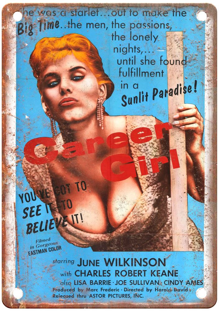 Career Girl Vintage Movie Poster Old Retro Look Metal Sign