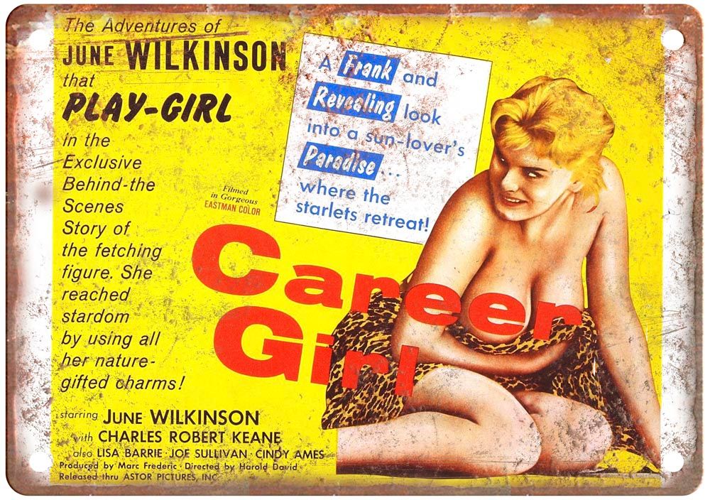 Career Girl Vintage Movie Poster Old Retro Look Metal Sign