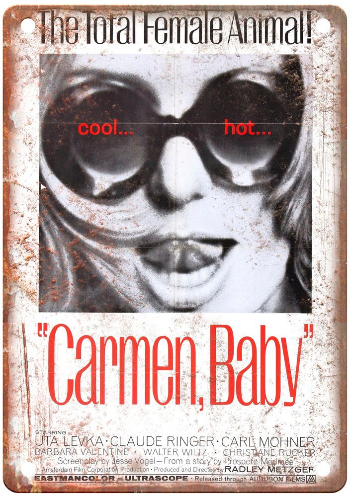 Carmen Baby Vintage Movie Poster Old Retro Look Metal Sign