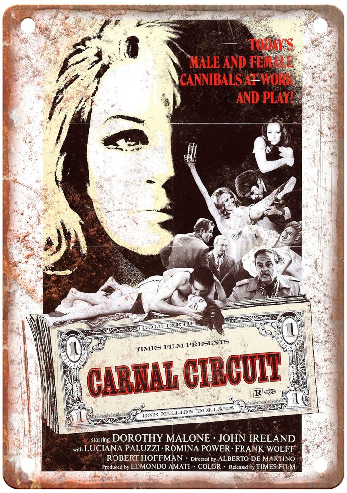 Carnal Circuit Vintage Movie Poster Old Retro Look Metal Sign