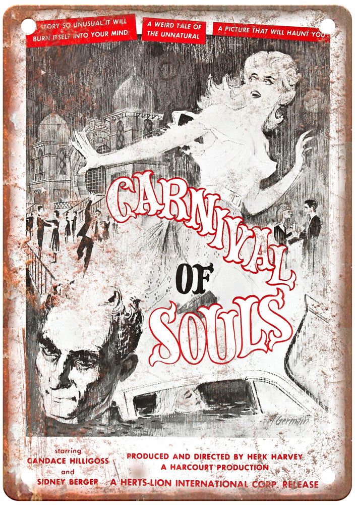 Carnival Of Souls Vintage Movie Poster Old Retro Look Metal Sign