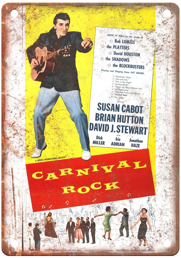 Carnival Rock Vintage Movie Poster Old Retro Look Metal Sign