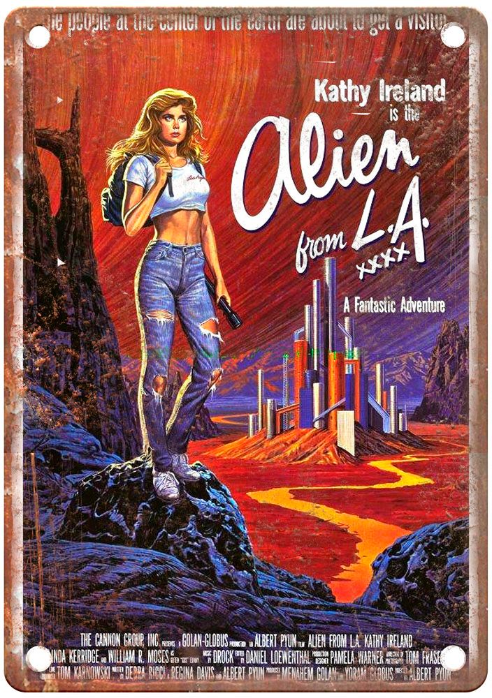 Alien From La Vintage Movie Poster Old Retro Look Metal Sign