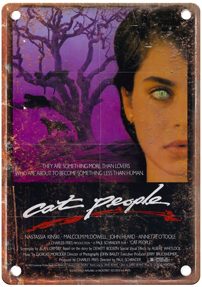 Cat People 1982 Vintage Movie Poster Old Retro Look Metal Sign