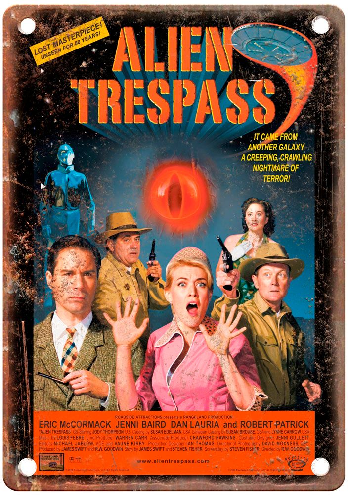 Alien Trespass Vintage Movie Poster Old Retro Look Metal Sign