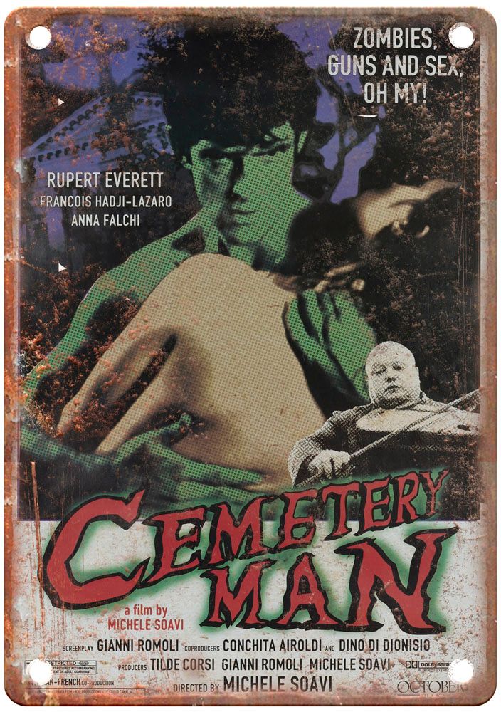 Cemetery Man Vintage Movie Poster Old Retro Look Metal Sign