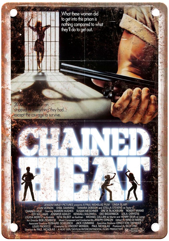 Chained Heat Vintage Movie Poster Old Retro Look Metal Sign