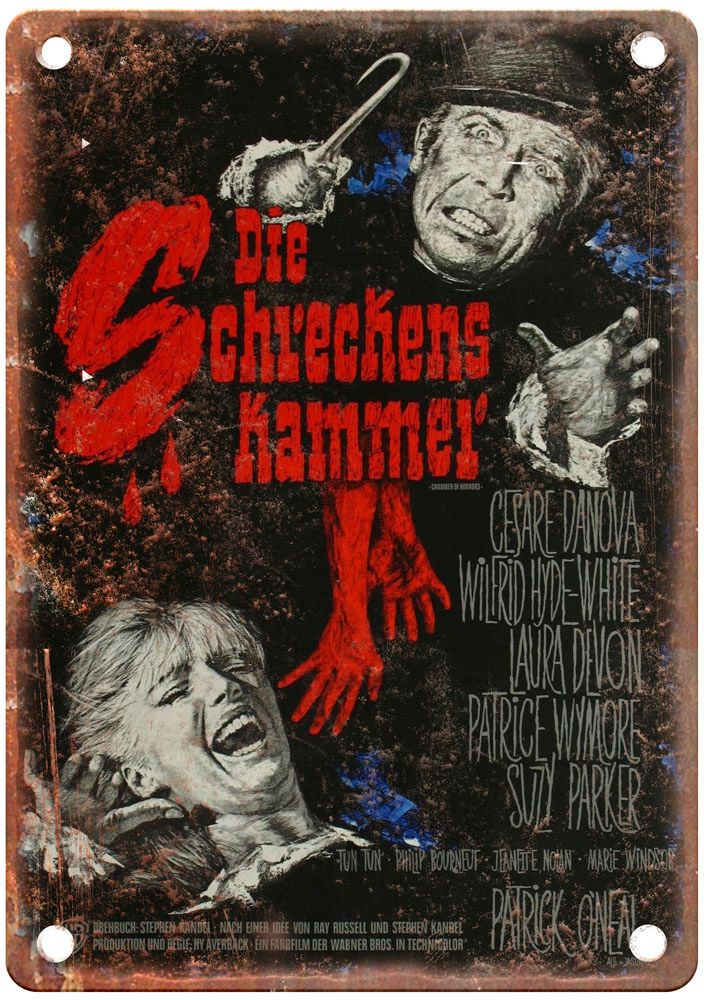 Chamber Of Horrors 1966 Vintage Movie Poster Old Retro Look Metal Sign