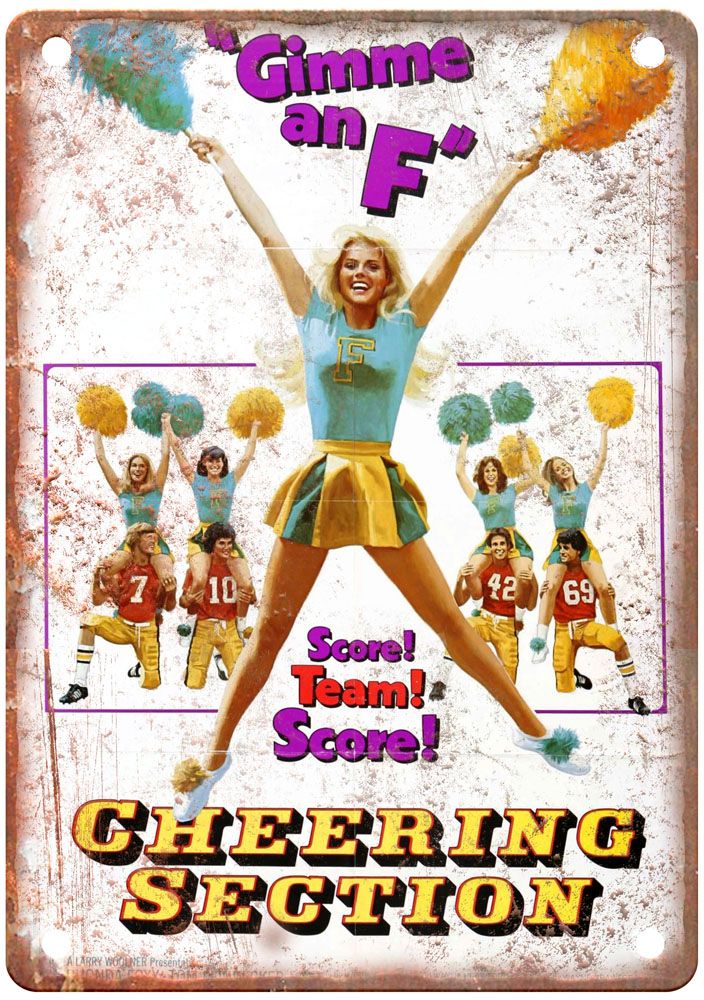 Cheering Section Vintage Movie Poster Old Retro Look Metal Sign