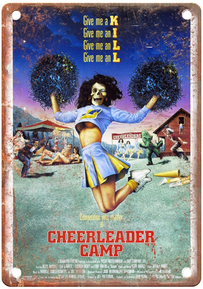 Cheerleader Camp Vintage Movie Poster Old Retro Look Metal Sign