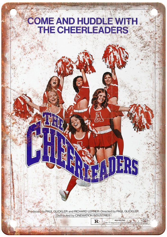 Cheerleaders Vintage Movie Poster Old Retro Look Metal Sign