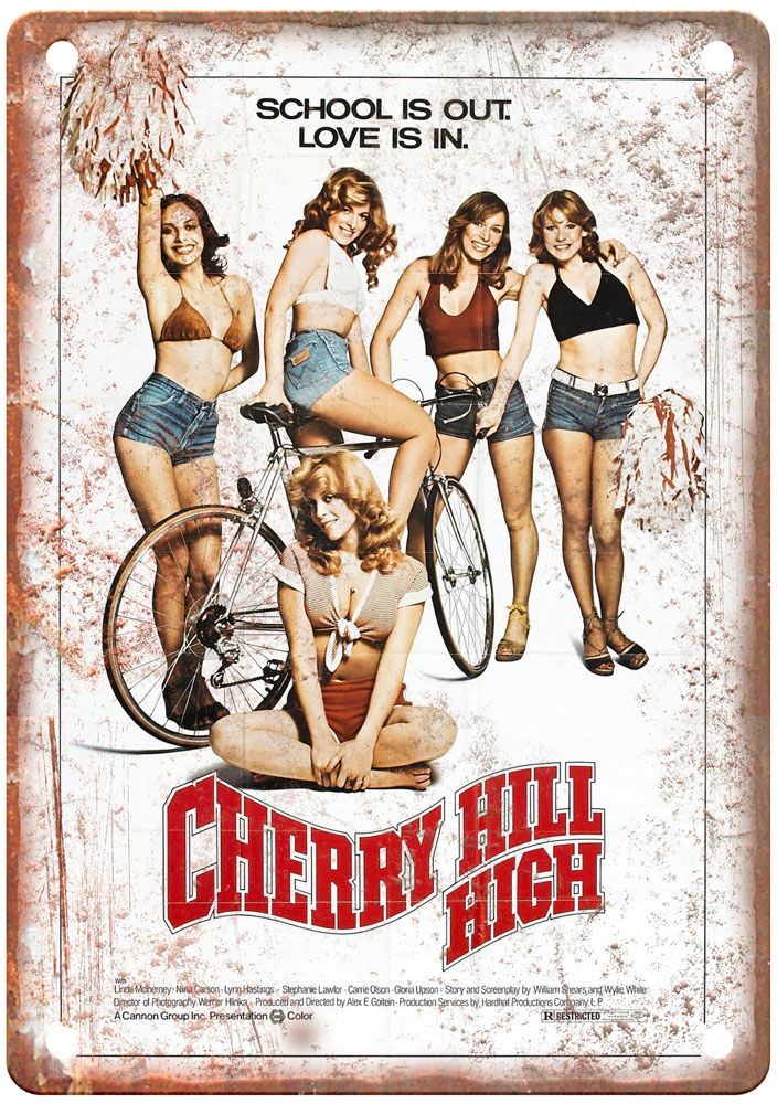 Cherry Hill High Vintage Movie Poster Old Retro Look Metal Sign