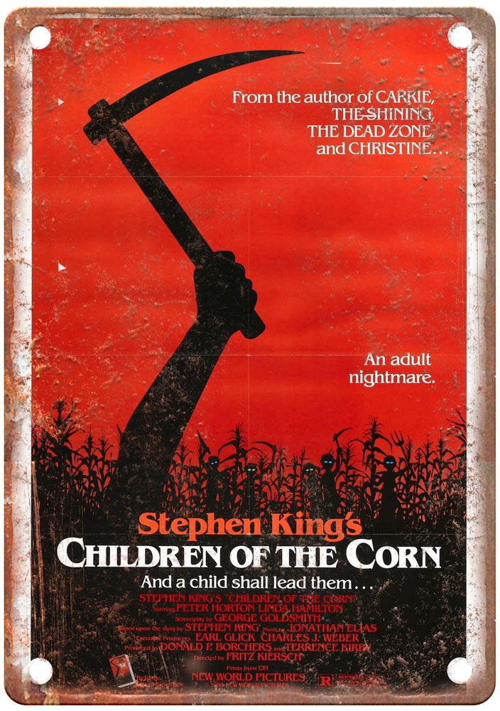 Children Of Corn Vintage Movie Poster Old Retro Look Metal Sign