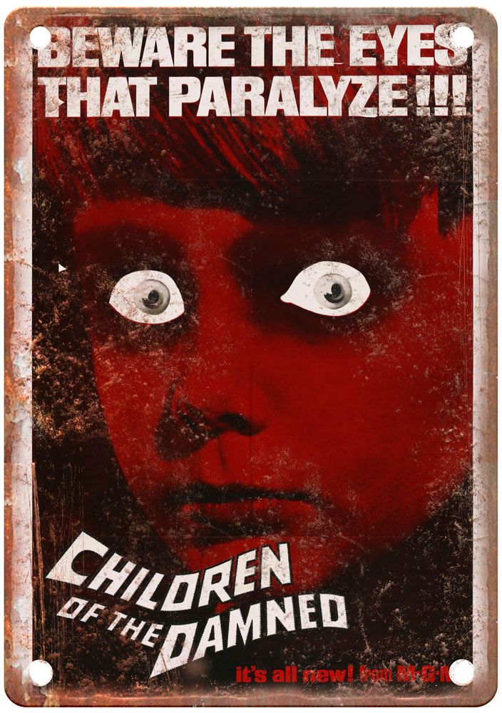 Children Of Damned Vintage Movie Poster Old Retro Look Metal Sign