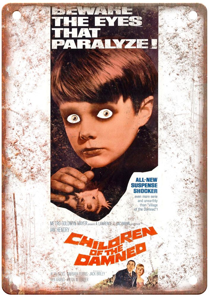 Children Of Damned Vintage Movie Poster Old Retro Look Metal Sign