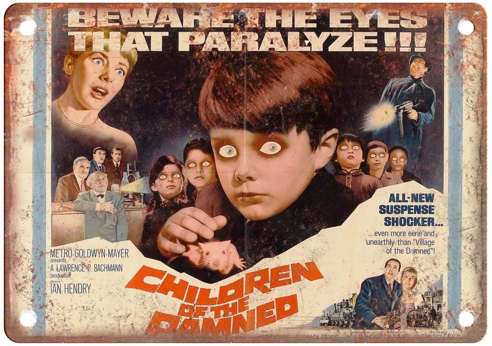 Children Of Damned Vintage Movie Poster Old Retro Look Metal Sign