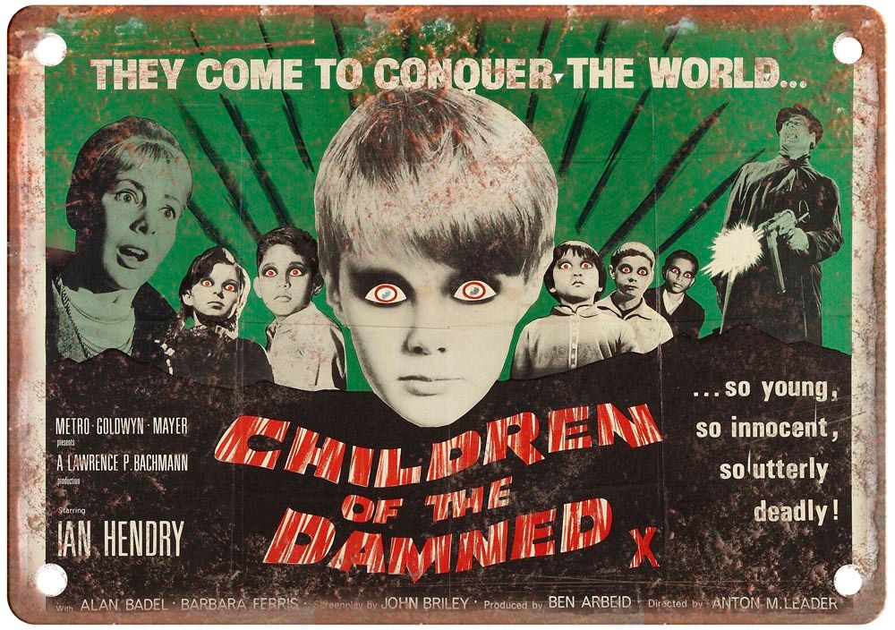 Children Of Damned Vintage Movie Poster Old Retro Look Metal Sign