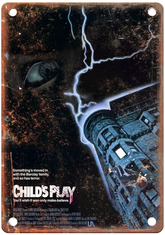 Childs Play 1 Vintage Movie Poster Old Retro Look Metal Sign