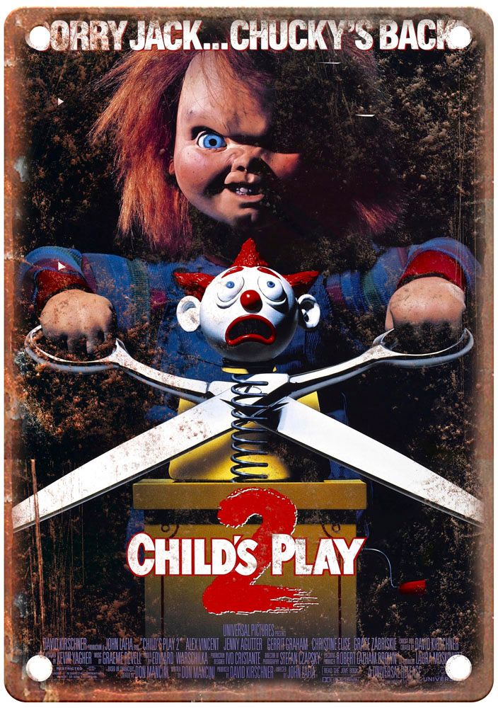 Childs Play 2 Vintage Movie Poster Old Retro Look Metal Sign