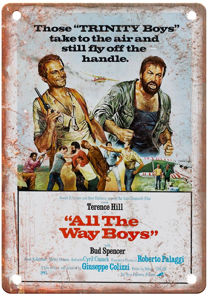 All The Way Boys Vintage Movie Poster Old Retro Look Metal Sign