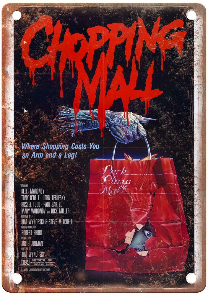 Chopping Mall Vintage Movie Poster Old Retro Look Metal Sign